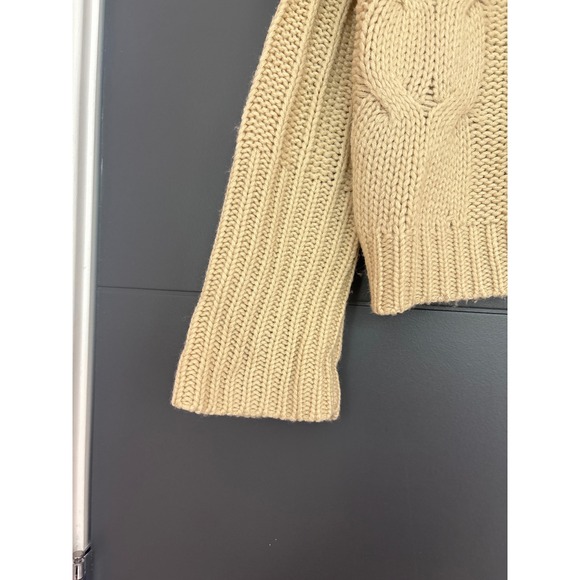Moon & Madison Beige Cable Knit Turtleneck Sweater Size S - Picture 3 of 5